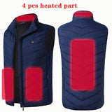 Aidase  Men USB Infrared 11 Heating Areas Vest Jacket Men Winter Electric Heated Vest Waistcoat For Sports Hiking Oversized 5XL aidase-shop