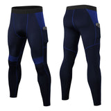 Sport Tights Men RPO Compression Running Pant Side Phone Pocket Base Layer Trousers Fitness Training Leggings aidase-shop