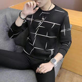 Aidase Spring and Autumn New Korean-Style  Long-Sleeved Men's Loose  Front Short Back Long round Collar Top aidase-shop