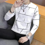 Aidase Spring and Autumn New Korean-Style  Long-Sleeved Men's Loose  Front Short Back Long round Collar Top aidase-shop