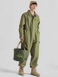 Multi-pocket Work Coverall Mens Safari Style! Cargo Coverall Jumpsuit Men Worker Uniform Overalls Long-sleeve Fashion Suit aidase-shop