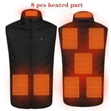 Aidase  Men USB Infrared 11 Heating Areas Vest Jacket Men Winter Electric Heated Vest Waistcoat For Sports Hiking Oversized 5XL aidase-shop