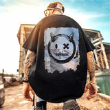 Aidase spring outfits 2022  Fashion Oversized T-shirts Bear Print Men T-Shirt Summer Hip Hop Loose Tee High Street Tops Short Sleeve Cotton Clothing aidase-shop