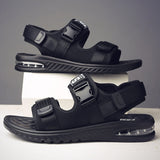 Summer Shoes Men Beach Sandals Thick Sole Soft Comfortable Black Shoes Fashion Mens Sandals Non-slip Male Footwear KA3532 aidase-shop