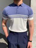 Summer Men Fashion Polo Shirts Short Sleeve Turn-down Collar Patchwork Casual Polos Mens Clothing Male Tops Pullover Streetwear aidase-shop