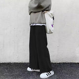 Aidase  2022 Men's Korean Style Retro Trend Sweatpants Corduroy Fabric Solid Color Straight Casual Pants Loose Brown Color Trousers aidase-shop