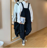 Aidase  2022 Japanese Retro Suspenders Loose Work Cargo Casual Pants Streetwear Loose Overalls Fashion Trousers Romper Jumpsuit S-2XL aidase-shop