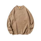 Men's Pullover Wear Sweater Autumn Winter Loose All-match Korean Vintage Oversize Kintted Sweater Round Collar aidase-shop