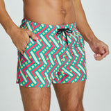 Swimming Surf Shorts Men's Lined Beach Shorts 2-in-1 Swimwear No Need To Wear Underpants aidase-shop