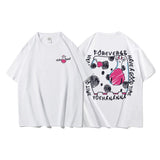 Cat Cartoon Graphic Men Tshirt Casual Baggy Short Sleeve T-shirt Japanese Style Oversized T Shirt Men's Clothing aidase-shop