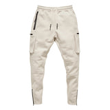 Mens Sweatpants Gyms Workout Fitness Trousers Men Zip Pocket Cargo Pants aidase-shop