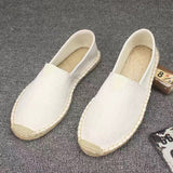 Aidase 2022 New Men Fashion Flats Plimsolls Solid Canvas Shoes Casual Linen Loafers Lovers Shoes Male hemp Espadrille Fisherman Shoes aidase-shop