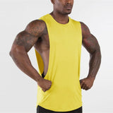 Brand New Plain Tank Top Men Gyms Stringer Sleeveless Shirt Open Sides Blank Fitness Clothing Cotton Sportwear Muscle Vest aidase-shop