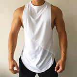 NEW Bodybuilding Sporty Tank Tops Men Gyms Fitness Workout Sleeveless Shirt Male Stringer Singlet Summer Casual Loose Undershirt aidase-shop