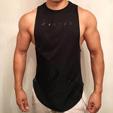 NEW Bodybuilding Sporty Tank Tops Men Gyms Fitness Workout Sleeveless Shirt Male Stringer Singlet Summer Casual Loose Undershirt aidase-shop