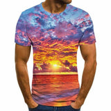 Aidase 2022 starry sky 3D printed T-shirt men's summer casual men's T-shirt fun T-shirt streetwear men's and women's tops aidase-shop