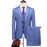Aidase Size 6XL ( Jacket + Vest + Pants ) New Fashion Boutique Plaid Casual Business Men's Suit Groom Wedding Dress Performance Tuxedo aidase-shop