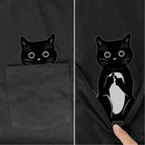 Aidase NewFashion Movie Animal Dog Cat Pocket T-shirt Funny Harajuku Men/Women Summer Casual Cotton Tee Short sleeve Shirts D3 aidase-shop