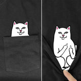 Aidase NewFashion Movie Animal Dog Cat Pocket T-shirt Funny Harajuku Men/Women Summer Casual Cotton Tee Short sleeve Shirts D3 aidase-shop