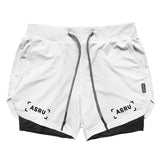 ASRV Men's New Double Deck Running Sport Shorts Gym Fitness Workout Bermuda Bodybuilding Quick Dry Short Pants Male Clothing 5XL aidase-shop