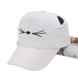 Aidase Spring Fashion Brand Street Adjustable Lovely Embroidery Hat Cat Ears Snapback Cap Boy Girl Pearl Baseball Cap aidase-shop