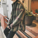 Aidase Men's Shirts Autumn Plaid Thicken Coats Gentleman  Loose StreetWear Hip Hop Band High Street New Clothes Jacket Harajuku Gym aidase-shop