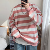 Men Striped Sweatshirts 2021 Spring Autumn Fashion Mens Hoodies Male Loose Couple Outfit Men Brand Hip Hop Hoodie Sweatshirts aidase-shop