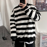 Men Striped Sweatshirts 2021 Spring Autumn Fashion Mens Hoodies Male Loose Couple Outfit Men Brand Hip Hop Hoodie Sweatshirts aidase-shop