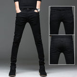 Men's Stretch Jeans Male Summer Thin Slim Straight Korean-Style Leggings Casual Fashion All-match Long Pants Skinny Jeans Men aidase-shop