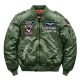 Aidase Hip hop Jacket Men High quality Thick Army Navy White Military motorcycle Ma-1 aviator Pilot Men Bomber Jacket Men aidase-shop