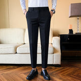 2021 New Business Dress Pants Men Solid Color Office Social Formal Suit Pants Casual Streetwear Wedding Trousers Pantalon Homme aidase-shop