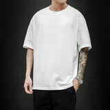 New Summer Men's T Shirt 2021 Fashion Solid T Shirt Mens Oversized Hip Hop Short Sleeve Casual Cotton Mens Streetwear Top Tees aidase-shop