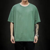 New Summer Men's T Shirt 2021 Fashion Solid T Shirt Mens Oversized Hip Hop Short Sleeve Casual Cotton Mens Streetwear Top Tees aidase-shop