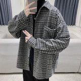 Aidase Men's Shirts Autumn Plaid Thicken Coats Gentleman  Loose StreetWear Hip Hop Band High Street New Clothes Jacket Harajuku Gym aidase-shop