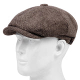 Fashion Wool Newsboy Caps Men Herringbone Flat Caps Women Coffee British Gatsby Caps Autumn Winter warm Woolen Hats gorras aidase-shop