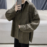 2021 Simple Retro Check Jacket Tide Boy Japanese Street Autumn And Winter Wild Plaid Jacket Thick Shirt aidase-shop