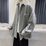 2021 Simple Retro Check Jacket Tide Boy Japanese Street Autumn And Winter Wild Plaid Jacket Thick Shirt aidase-shop