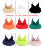 New Arrival Summer Hat Women's Sun Visor Sun Hat Anti-ultraviolet Elastic Hollow Top Hat New Casual Caps Gorras aidase-shop