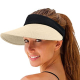 New Arrival Summer Hat Women's Sun Visor Sun Hat Anti-ultraviolet Elastic Hollow Top Hat New Casual Caps Gorras aidase-shop