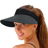 New Arrival Summer Hat Women's Sun Visor Sun Hat Anti-ultraviolet Elastic Hollow Top Hat New Casual Caps Gorras aidase-shop