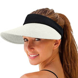 New Arrival Summer Hat Women's Sun Visor Sun Hat Anti-ultraviolet Elastic Hollow Top Hat New Casual Caps Gorras aidase-shop