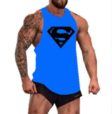 Skull Captain Gym Cotton Singlets Canotte Bodybuilding Stringer Tank Top Super man Fitness Shirt Muscle Guys Sleeveless Tanktop aidase-shop