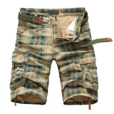 2021 Summer Men Shorts Fashion Plaid Beach Shorts Mens Casual Camouflage Shorts Military Short Pants Male Bermuda Cargo Overalls aidase-shop