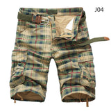 2021 Summer Men Shorts Fashion Plaid Beach Shorts Mens Casual Camouflage Shorts Military Short Pants Male Bermuda Cargo Overalls aidase-shop