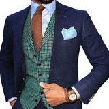 Aidase Mens Suit Vest Plaid Green Wedding Wool Business Houndstooth Waistcoat Jacket Casual Slim Fit Gilet Homme Vests For Groosmen aidase-shop