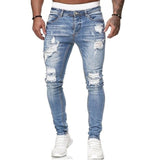 Men's Sweatpants Sexy Hole Jeans Pants Casual Summer Autumn Male Ripped Skinny Trousers Slim Biker Outwears Harajuku  Pants aidase-shop