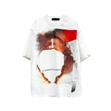 Aidase Distorted Portrait Printing Short-Sleeved T-shirt Hip-Hop Summer streetwear oversized retro men t shirt aidase-shop