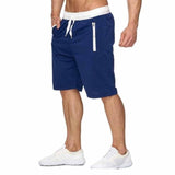 New Shorts Men Bermuda Shorts Men Hot Sale Summer Leisure Knee Length Shorts Color Patchwork Joggers Short Sweatpants Trousers aidase-shop