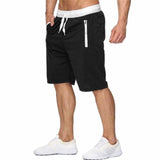 New Shorts Men Bermuda Shorts Men Hot Sale Summer Leisure Knee Length Shorts Color Patchwork Joggers Short Sweatpants Trousers aidase-shop