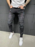 Long Pencil Pants Ripped Jeans Slim Spring Hole Men Fashion Thin Skinny Jeans Male Hip-hop Trousers Clothes Clothing 2021 aidase-shop